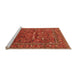 Sideview of Machine Washable Oriental Orange Industrial Area Rugs, wshurb2385org