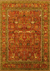 Oriental Yellow Industrial Rug, urb2385yw