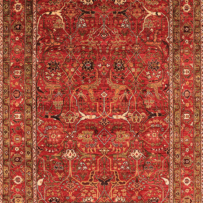 Machine Washable Oriental Orange Industrial Area Rugs, wshurb2385org