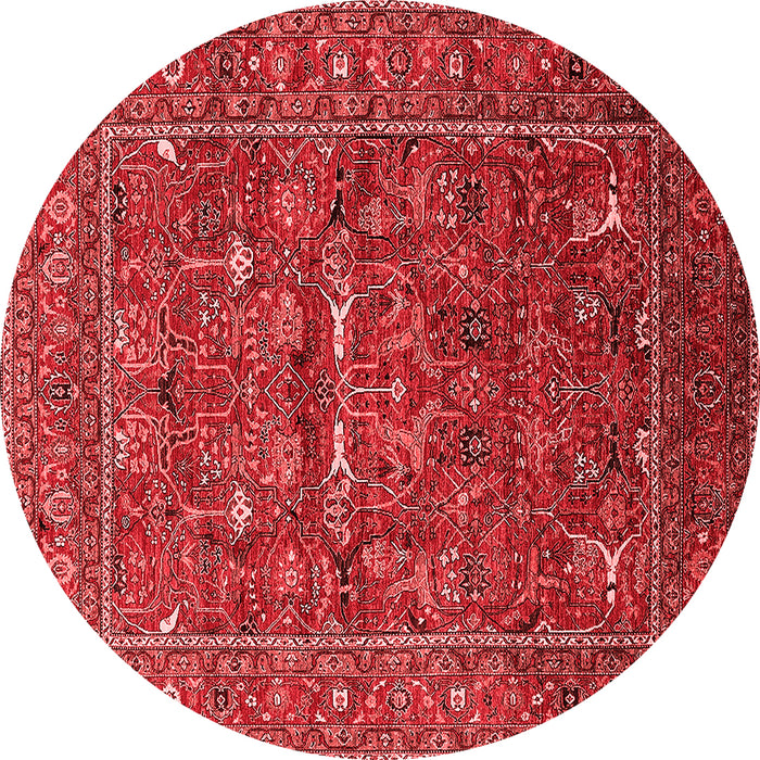 Machine Washable Oriental Red Industrial Rug, wshurb2385red