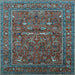 Square Oriental Light Blue Industrial Rug, urb2385lblu