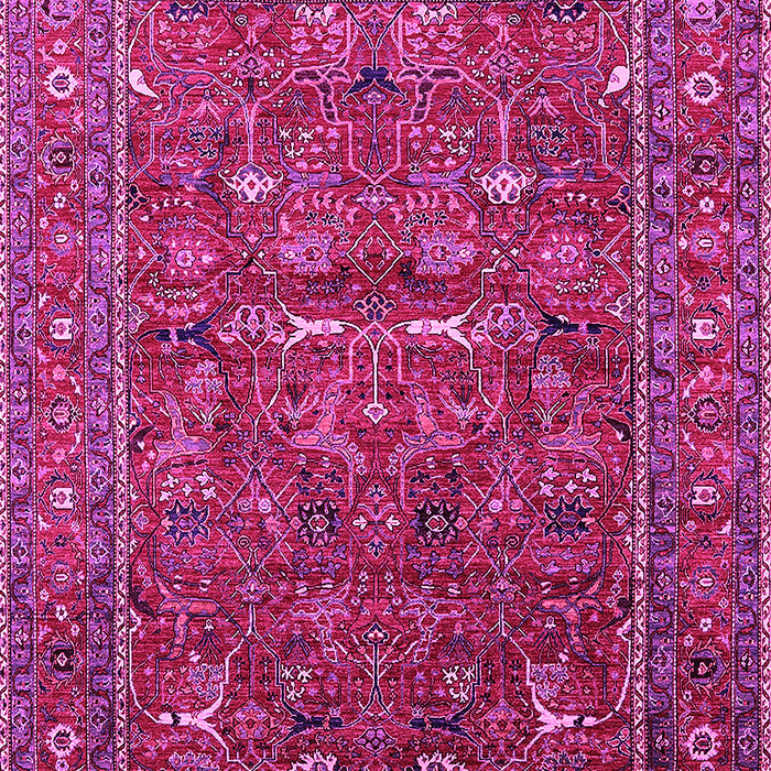 Machine Washable Oriental Pink Industrial Rug, wshurb2385pnk