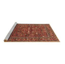 Sideview of Machine Washable Oriental Brown Industrial Rug, wshurb2385brn