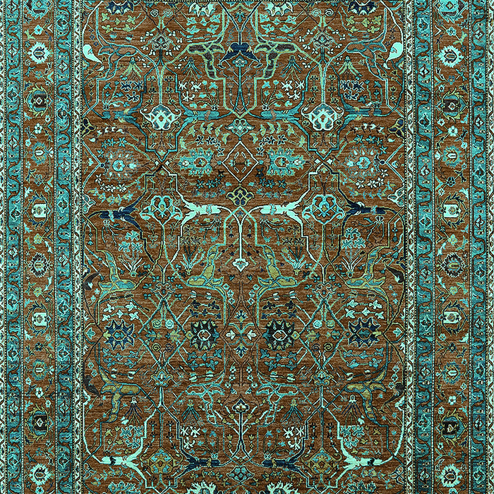 Oriental Turquoise Industrial Rug, urb2385turq