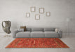 Machine Washable Oriental Orange Industrial Area Rugs in a Living Room, wshurb2385org