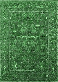 Oriental Emerald Green Industrial Rug, urb2385emgrn