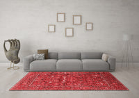 Machine Washable Oriental Red Industrial Rug, wshurb2385red