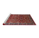 Sideview of Machine Washable Industrial Modern Light Copper Gold Rug, wshurb2386