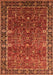 Machine Washable Oriental Orange Industrial Area Rugs, wshurb2386org