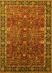 Oriental Yellow Industrial Rug, urb2386yw