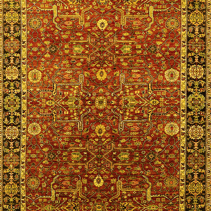 Oriental Yellow Industrial Rug, urb2386yw