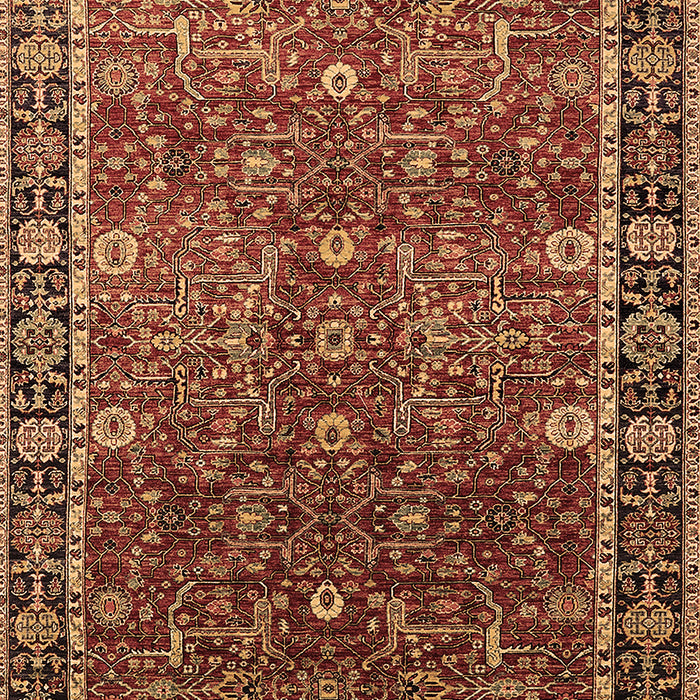 Machine Washable Oriental Brown Industrial Rug, wshurb2386brn