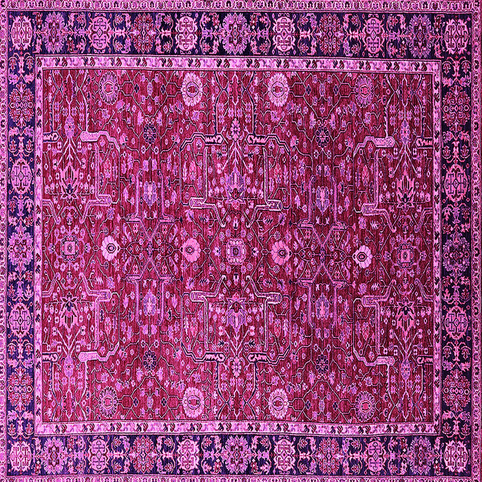 Square Oriental Pink Industrial Rug, urb2386pnk