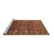 Sideview of Machine Washable Oriental Brown Industrial Rug, wshurb2386brn