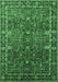 Machine Washable Oriental Emerald Green Industrial Area Rugs, wshurb2386emgrn