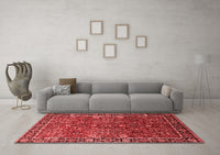 Machine Washable Oriental Red Industrial Rug, wshurb2386red