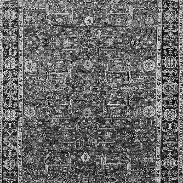 Machine Washable Oriental Gray Industrial Rug, wshurb2386gry
