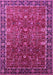 Machine Washable Oriental Pink Industrial Rug, wshurb2386pnk