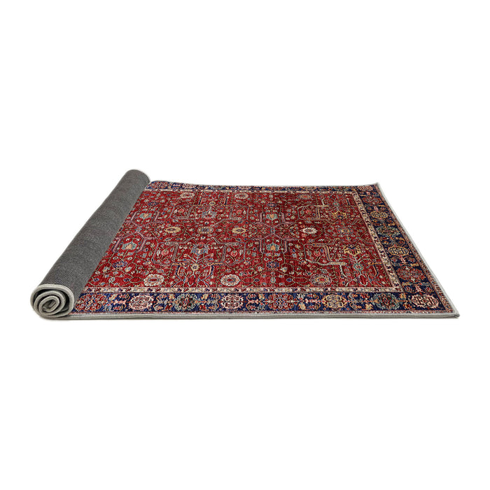 Sideview of Mid-Century Modern Cranberry Red Oriental Rug, urb2387