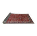 Sideview of Mid-Century Modern Cranberry Red Oriental Rug, urb2387