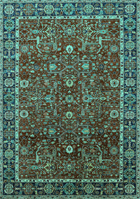 Oriental Turquoise Industrial Rug, urb2387turq