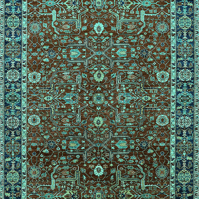 Oriental Turquoise Industrial Rug, urb2387turq