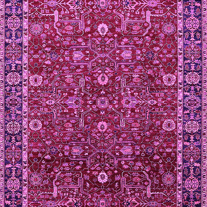 Machine Washable Oriental Pink Industrial Rug, wshurb2387pnk