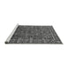 Sideview of Machine Washable Oriental Gray Industrial Rug, wshurb2387gry