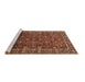 Sideview of Machine Washable Oriental Brown Industrial Rug, wshurb2387brn