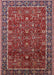 Mid-Century Modern Cranberry Red Oriental Rug, urb2387