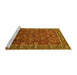 Sideview of Machine Washable Oriental Yellow Industrial Rug, wshurb2387yw