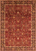Machine Washable Oriental Orange Industrial Area Rugs, wshurb2387org