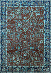 Oriental Light Blue Industrial Rug, urb2387lblu