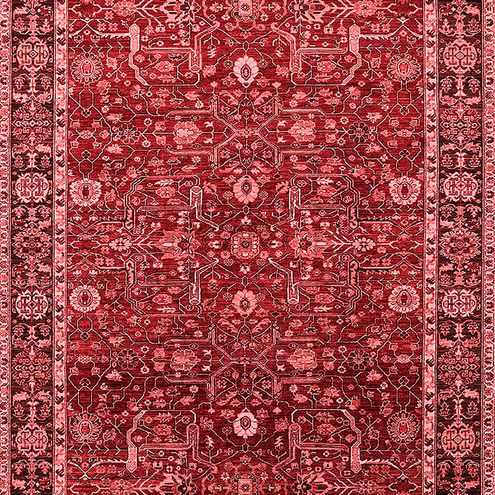 Machine Washable Oriental Red Industrial Rug, wshurb2387red