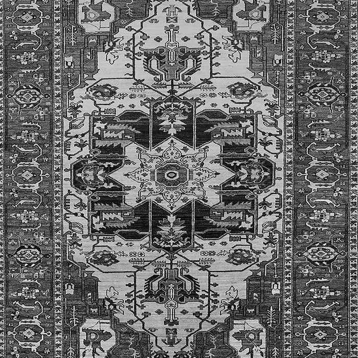 Machine Washable Oriental Gray Industrial Rug, wshurb2388gry