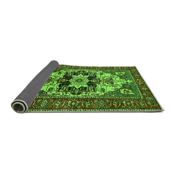 Sideview of Oriental Green Industrial Rug, urb2388grn