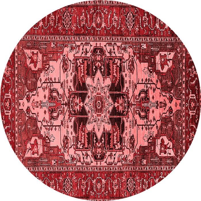 Machine Washable Oriental Red Industrial Rug, wshurb2388red