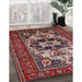 Machine Washable Industrial Modern Cranberry Red Rug in a Family Room, wshurb2388