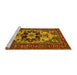 Sideview of Machine Washable Oriental Yellow Industrial Rug, wshurb2388yw