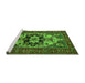 Sideview of Machine Washable Oriental Green Industrial Area Rugs, wshurb2388grn