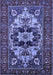 Machine Washable Oriental Blue Industrial Rug, wshurb2388blu