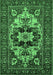 Machine Washable Oriental Emerald Green Industrial Area Rugs, wshurb2388emgrn