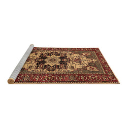 Sideview of Machine Washable Oriental Brown Industrial Rug, wshurb2388brn