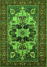 Oriental Green Industrial Rug, urb2388grn