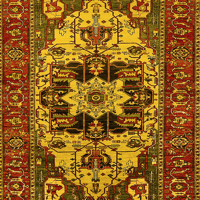 Oriental Yellow Industrial Rug, urb2388yw