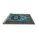 Sideview of Machine Washable Oriental Light Blue Industrial Rug, wshurb2388lblu