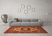 Machine Washable Oriental Orange Industrial Area Rugs in a Living Room, wshurb2388org