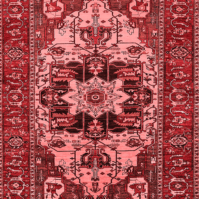 Machine Washable Oriental Red Industrial Rug, wshurb2388red