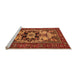 Sideview of Machine Washable Oriental Orange Industrial Area Rugs, wshurb2388org