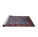 Sideview of Machine Washable Industrial Modern Light Purple Blue Rug, wshurb2389